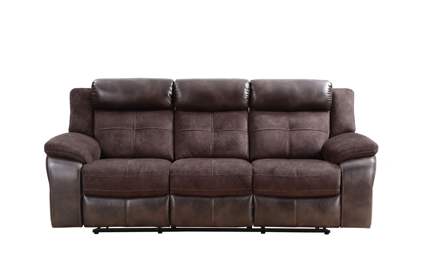 Pueblo - Manual Recliner Sofa - Dark Brown