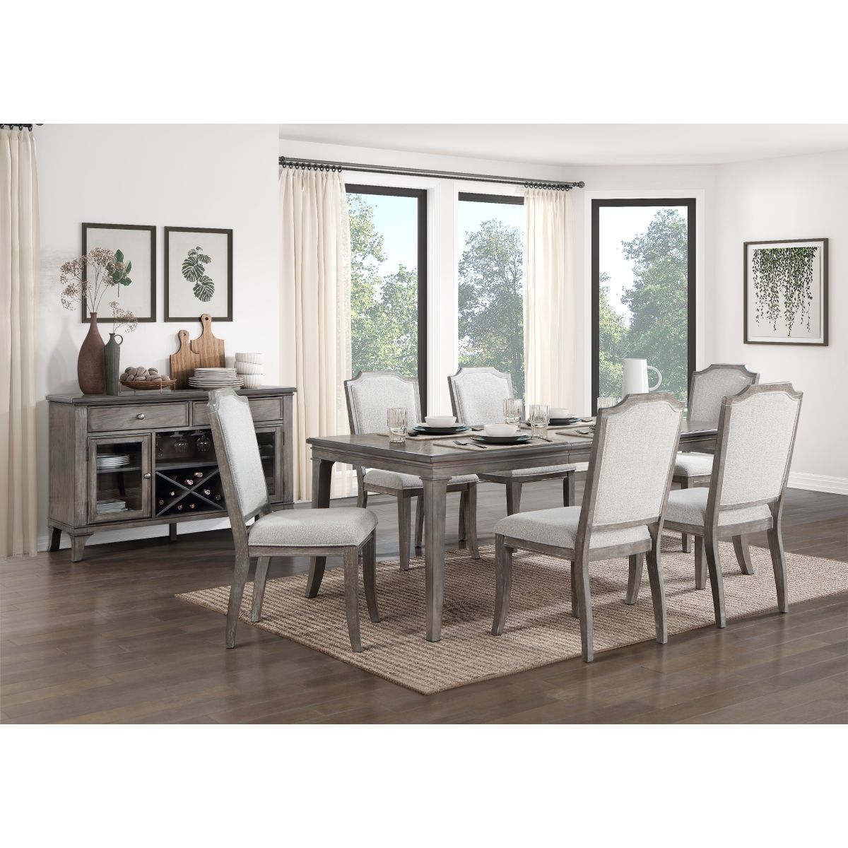 Garner - Dining Table - Gray