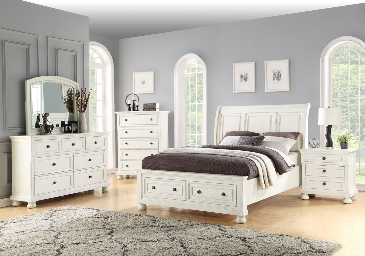 B01163 - Wood Dresser - White