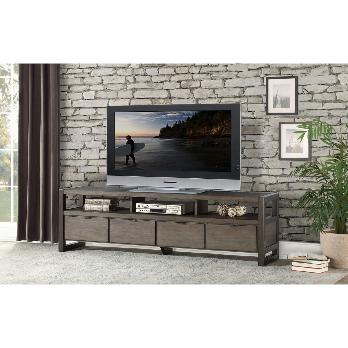Prudhoe - TV Stand - Gray