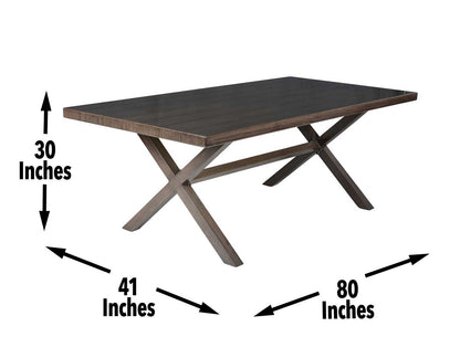 Marina - Rectangular Patio Table - Brown