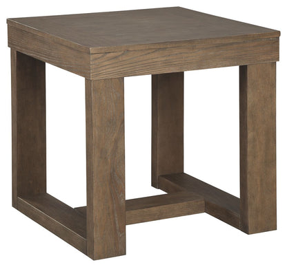 Cariton - Square End Table - Gray