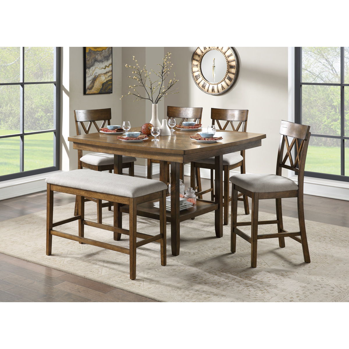 Balin - Counter Height Table - Oak