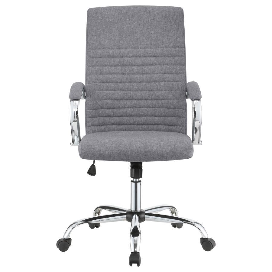 Abisko - Upholstered Office Chair With Casters - Gray And Chrome