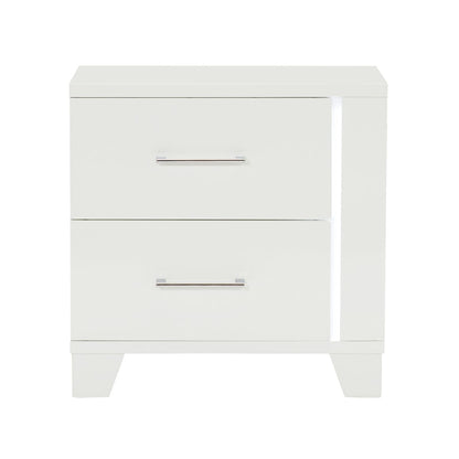 Kerren - Nightstand WIth LED Lighting - White