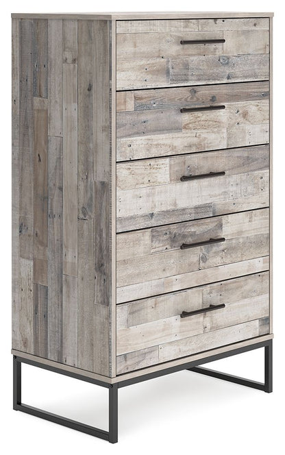 Neilsville - Five Drawer Chest - Whitewash