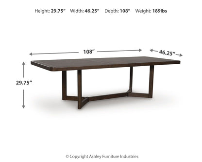 Kendamor - Rectangular Dining Room Extension Table - Dark Brown