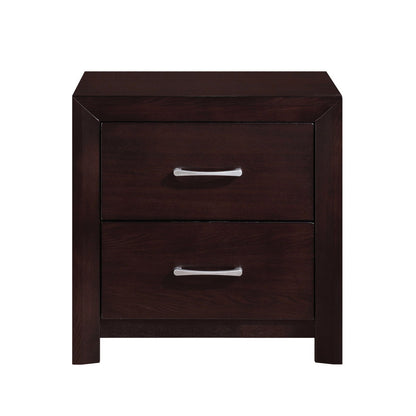 Edina - 4 Piece Set (Queen Bed, Nightstand, Dresser, Mirror) - Espresso