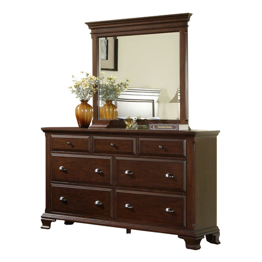 Canton - Cherry Dresser & Mirror Set