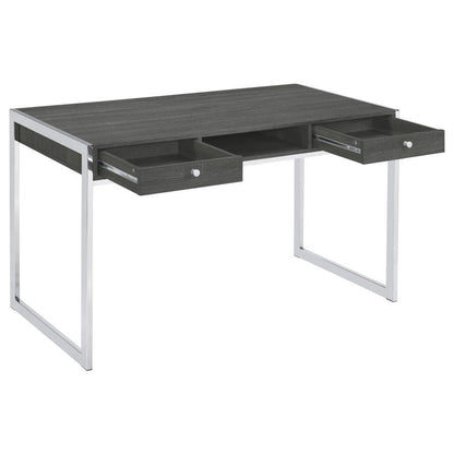 Wallice - 2-Drawer Writing Desk - Weathered Gray