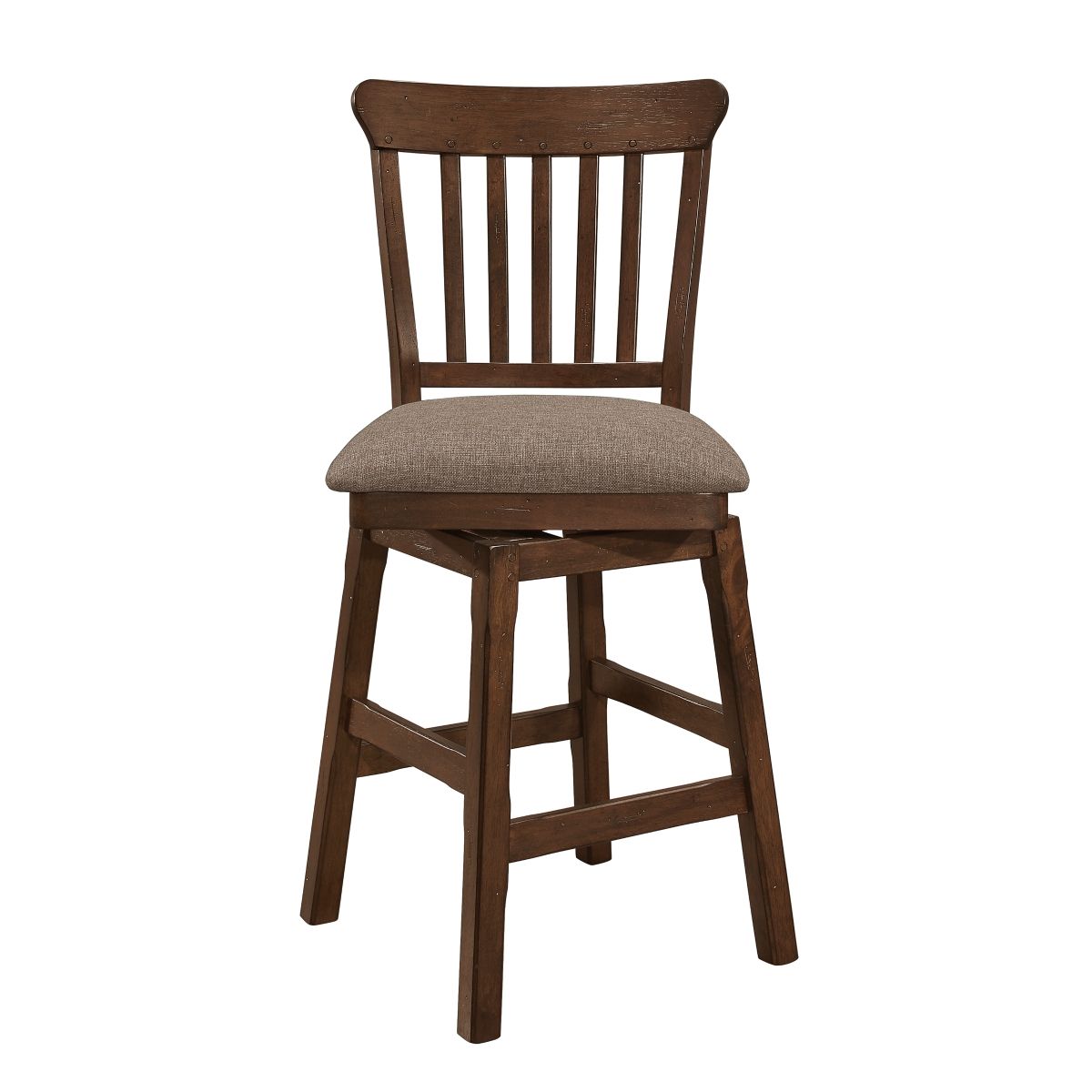 Schleiger - Swivel Counter Height Chair (Set of 2) - Brown