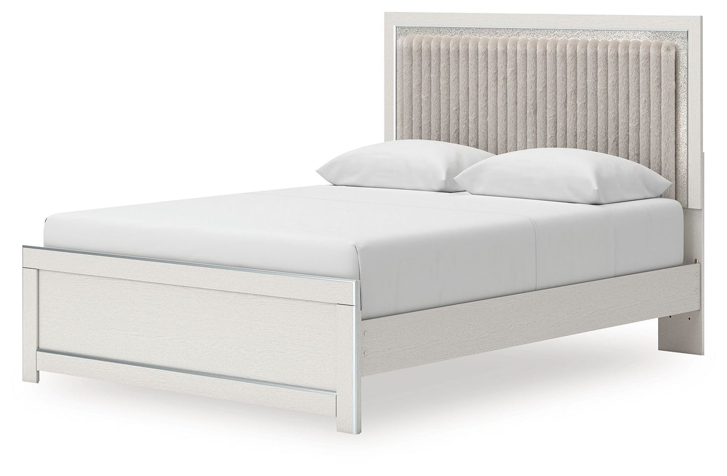 Birmonton - Upholstered Panel Bed With Roll Slats