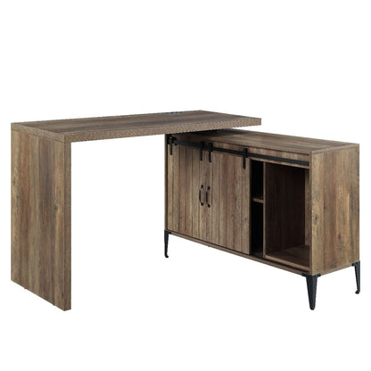 Zakwani - Writing Desk - Rustic Oak & Black Finish - 36"