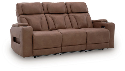 Point Clear - Power Reclining Sofa / Adj Headrest - Caramel