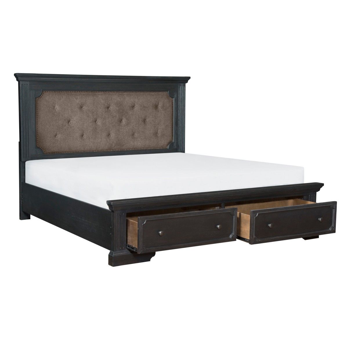 Bolingbrook - 4 Piece Set (Queen Bed, Nightstand, Dresser, Mirror) - Charcoal