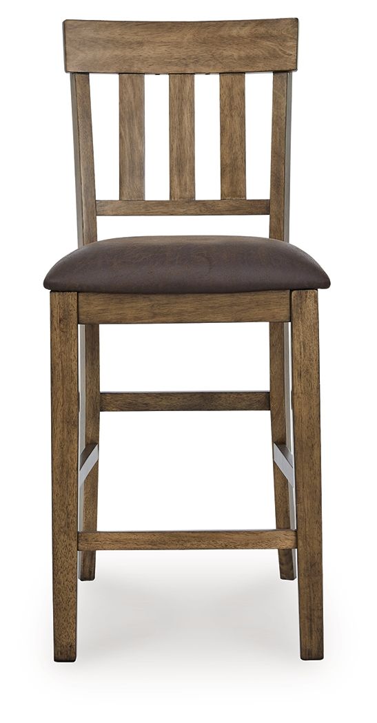 Broxtyn - Upholstered Barstool (Set of 2) - Light Brown