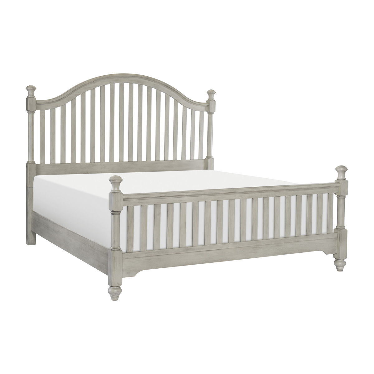 Mossbrook - 4 Piece Set (Queen Bed, Nightstand, Dresser, Mirror) - Gray
