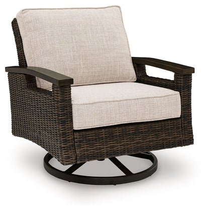 Drakes Beach - Swivel Lounge Chair (Set of 2) - Dark Brown