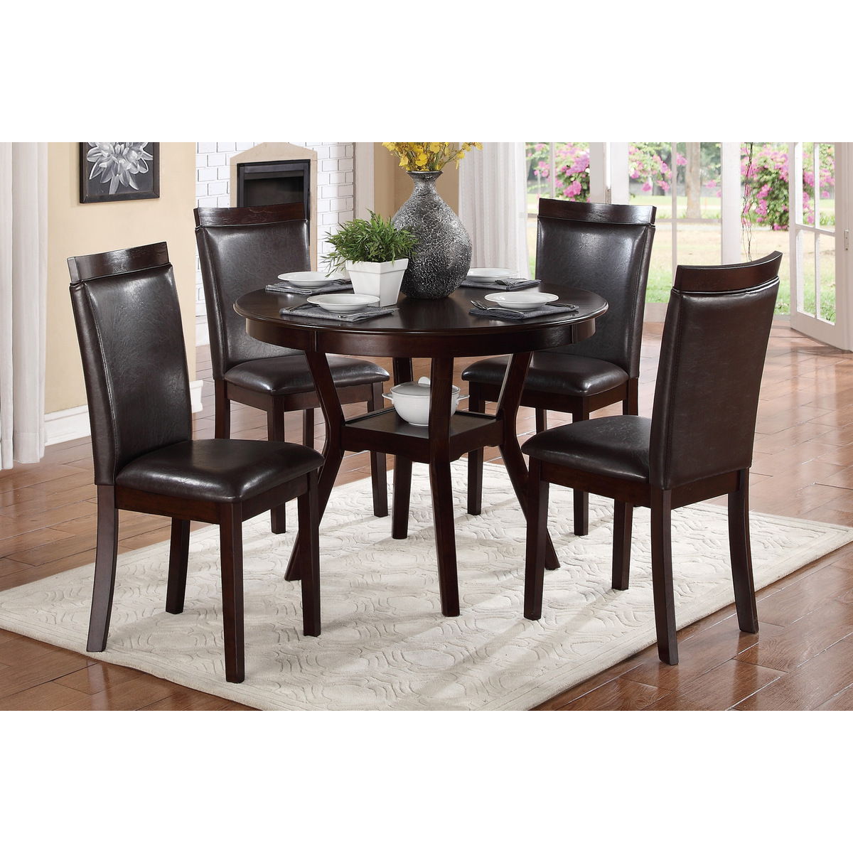 Shankmen - 5 Piece Pack Dinette Set - Brown
