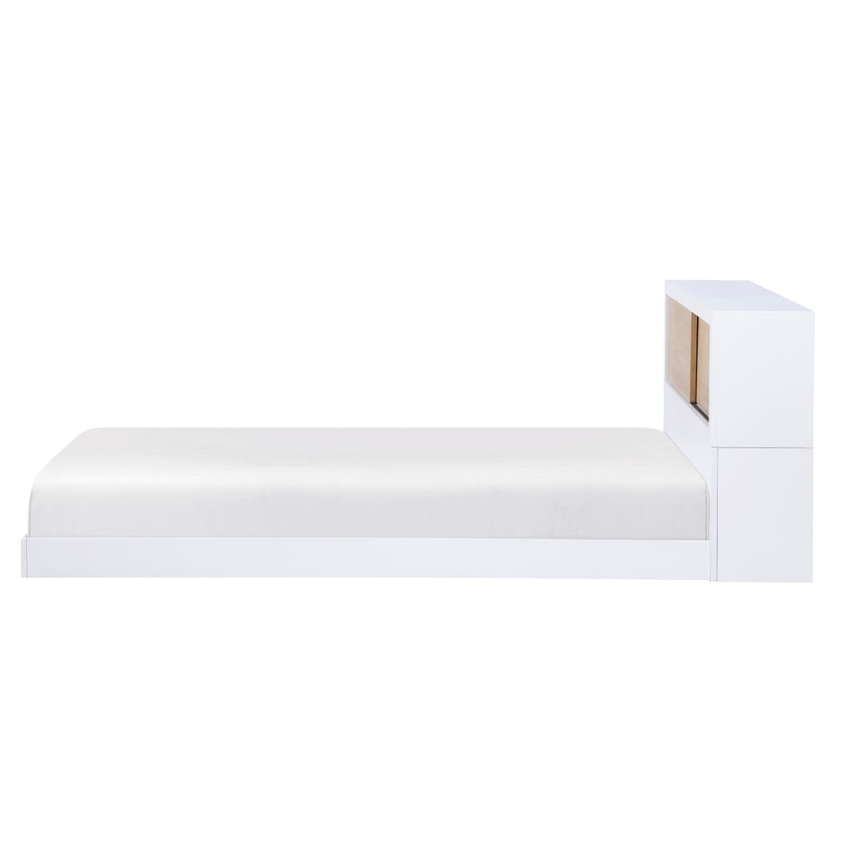Asker - Twin Bookcase Bed - White