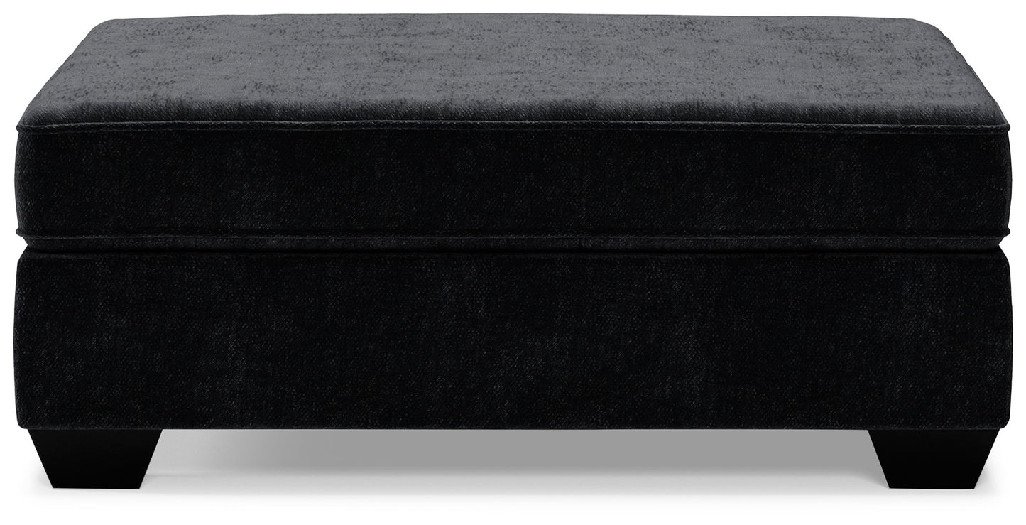 Lavernett - Oversized Accent Ottoman - Charcoal
