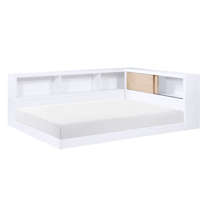 Asker - Full Bookcase Corner Bed - White