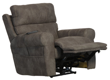 Tranquility - Power Headrest Power Lay Flat Reclining With CR3 Heat / Massage / Lumbar - Pewter