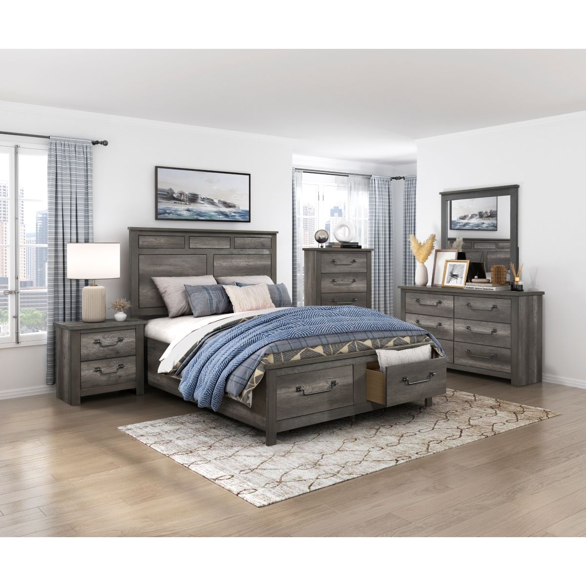 Lenior - Nightstand - Gray