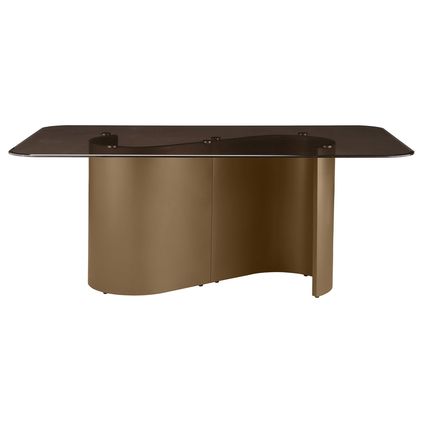 Edson - Rectangular Glass Top Dining Table - Bronze