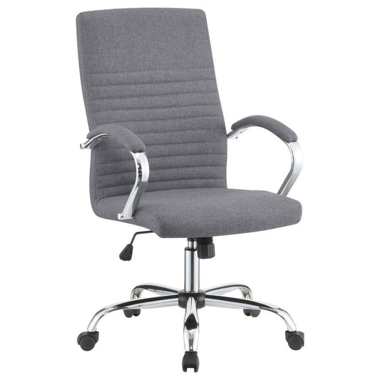 Abisko - Upholstered Office Chair With Casters - Gray And Chrome