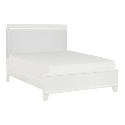 Kerren - 4 Piece Set (Queen Bed, Nightstand, Dresser, Mirror) - White
