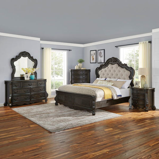 Rhapsody - 6 Piece Queen Bedroom Set - Dark Brown