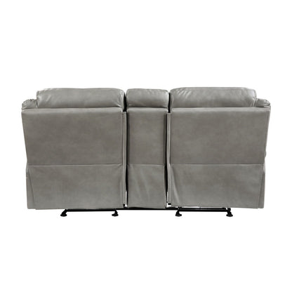Aram - Double Glider Reclining Loveseat With Center Console, Receptacles And USB Ports