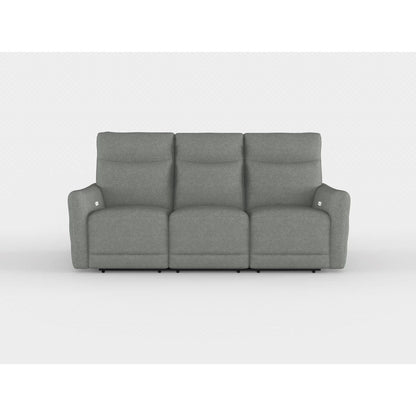 Edition - Power Double Lay Flat Reclining Sofa With Power Headrests And USB Ports - Dove Gray