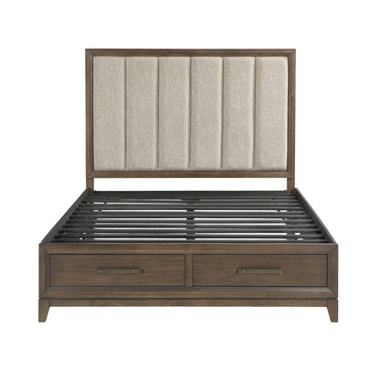 Cambridge - 4 Piece Set (Queen Bed, Nightstand, Dresser, Mirror) - Walnut