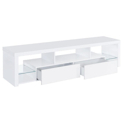 Jude - 3 Piece Entertainment Center With 71" TV Stand - White High Gloss