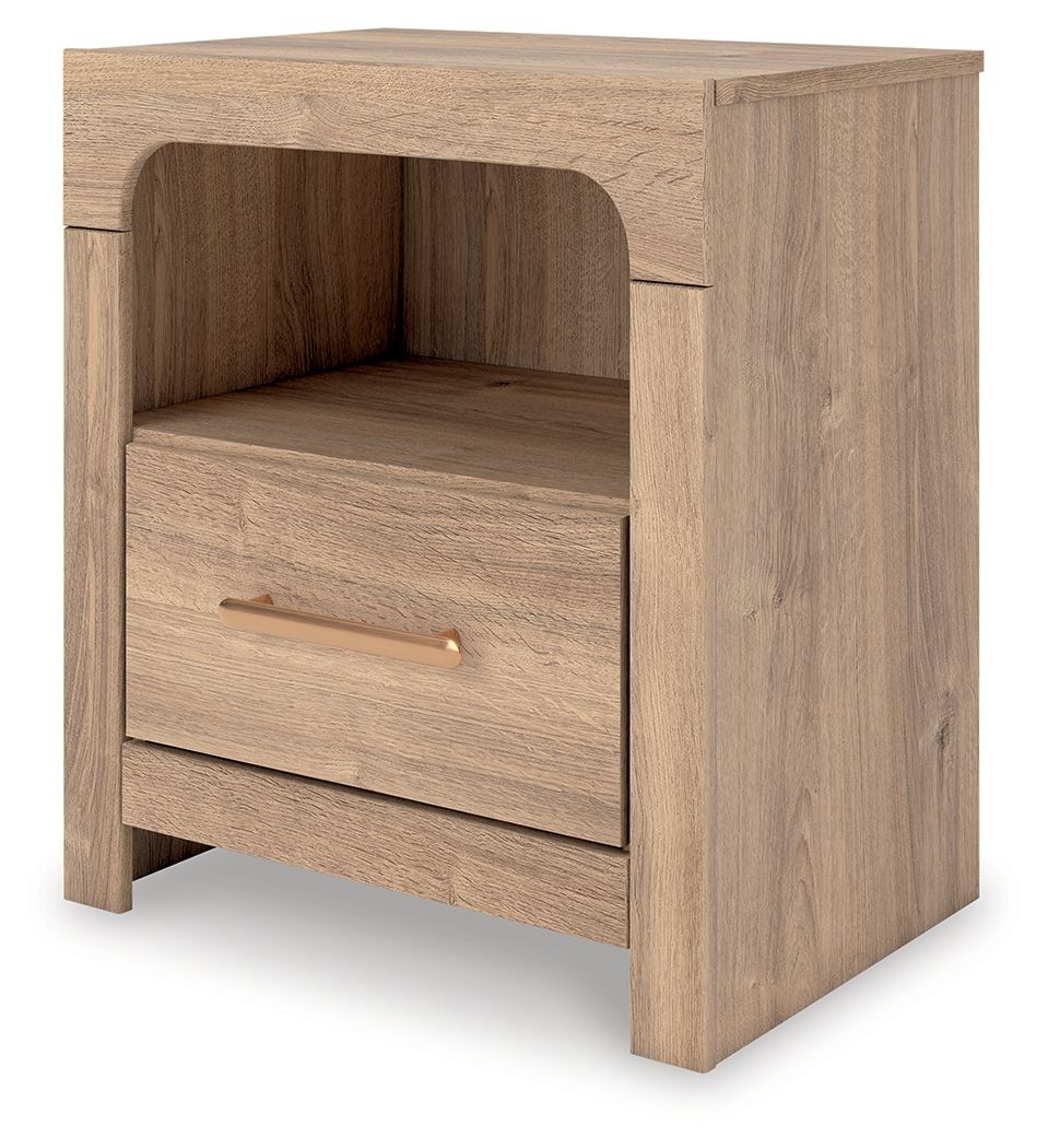 Hollymount - One Drawer Night Stand - Tan