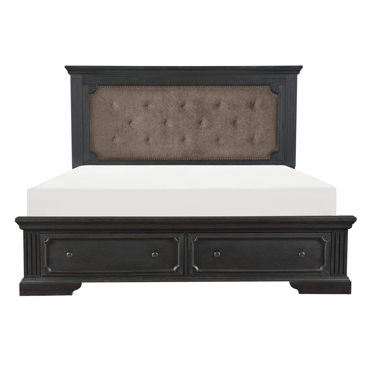 Bolingbrook - 4 Piece Set (Queen Bed, Nightstand, Dresser, Mirror) - Charcoal