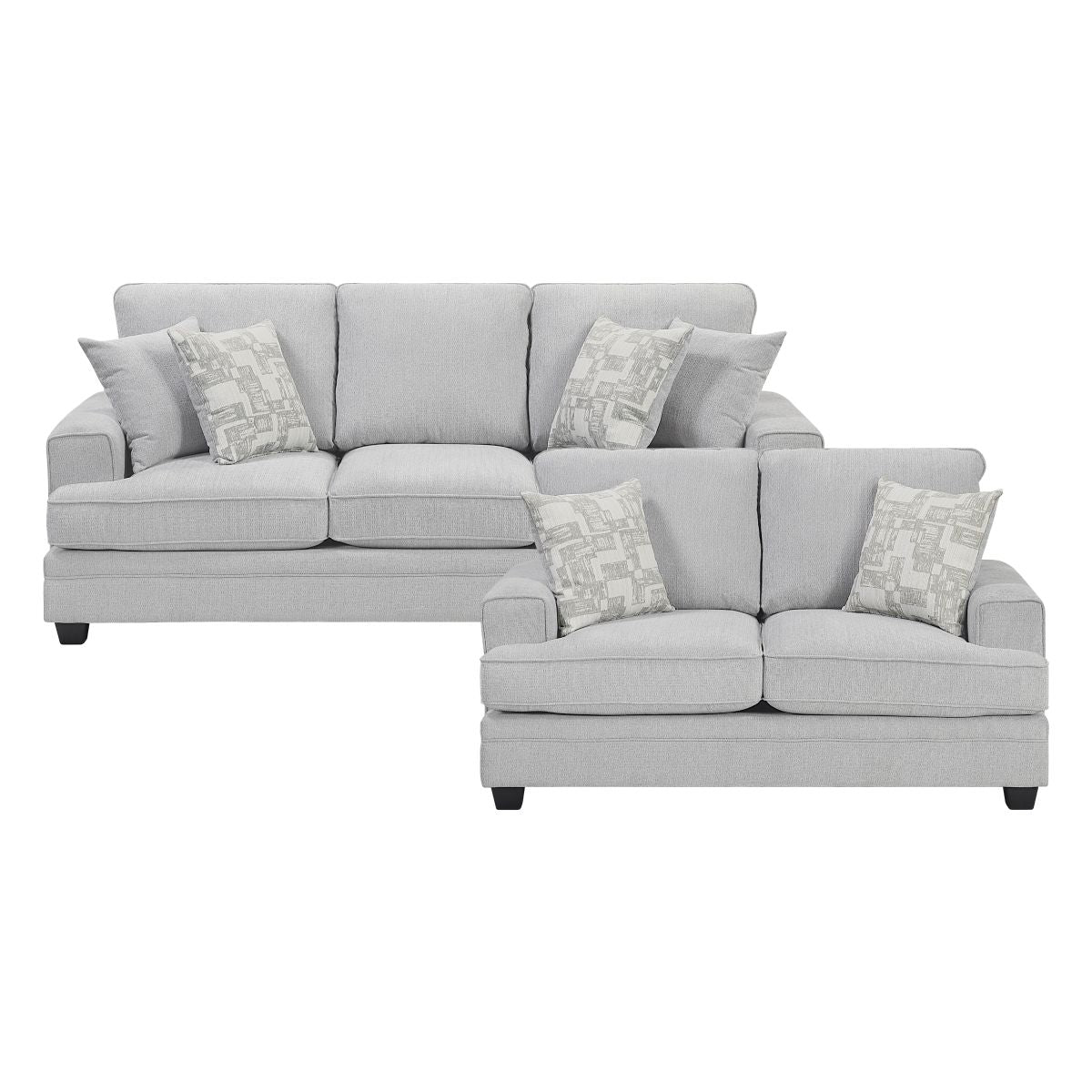 9747 - Sofa & Loveseat - Pearl Silver