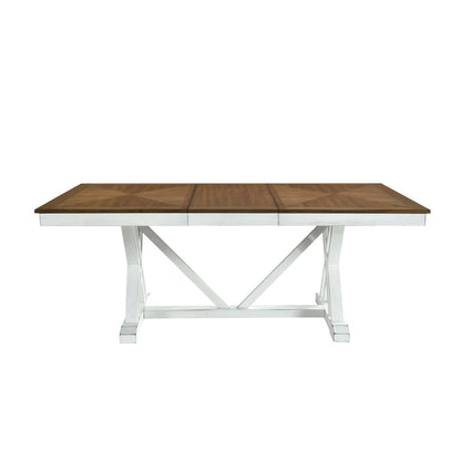 Brunson - 5 Piece Dining Room Set (Table & 4 Side Chairs) - Oak / White