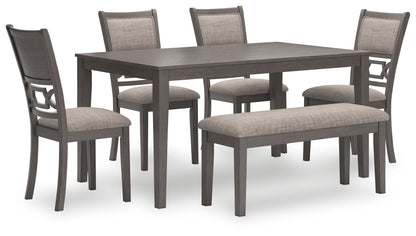 Wrenning - Dining Room Table Set (Set of 6) - Gray