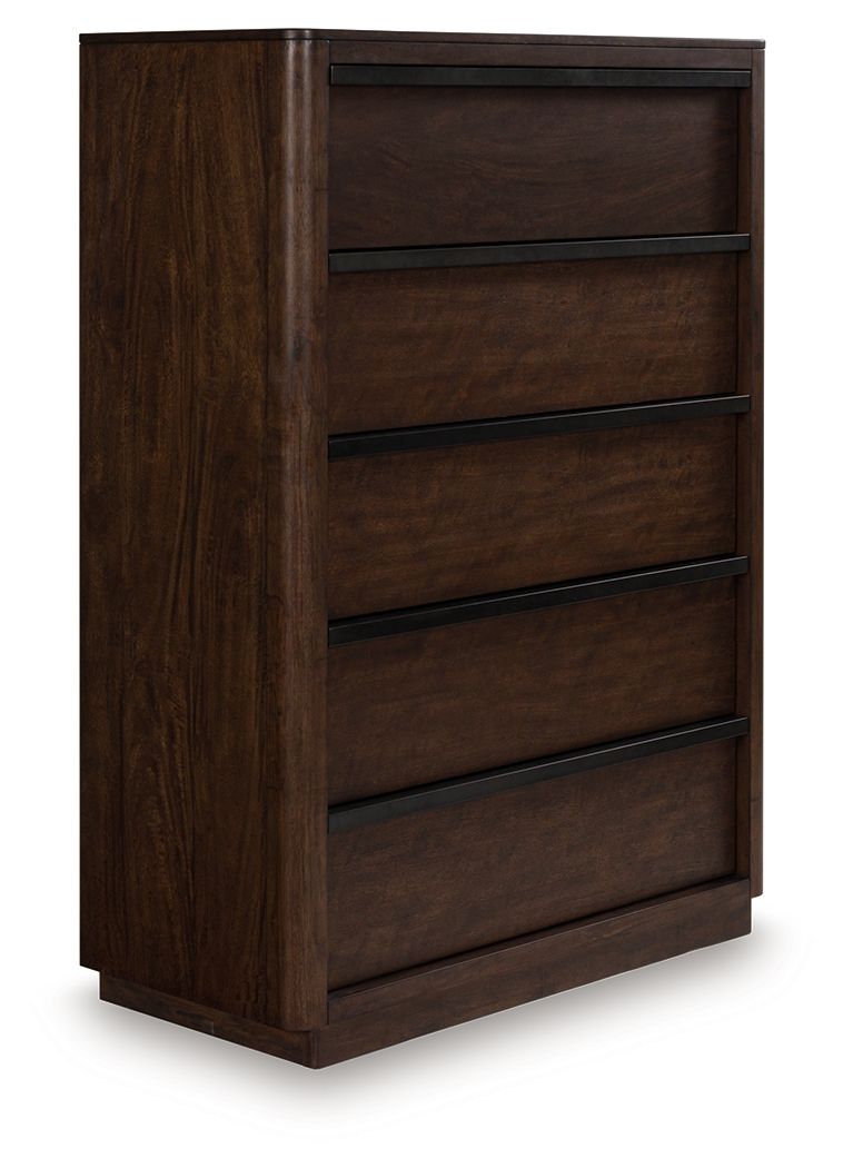 Kendamor - Five Drawer Chest - Dark Brown