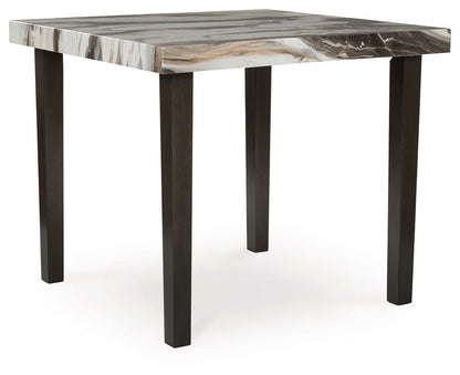 Jazmore - Square Dining Room Counter Table - Dark Brown / Beige