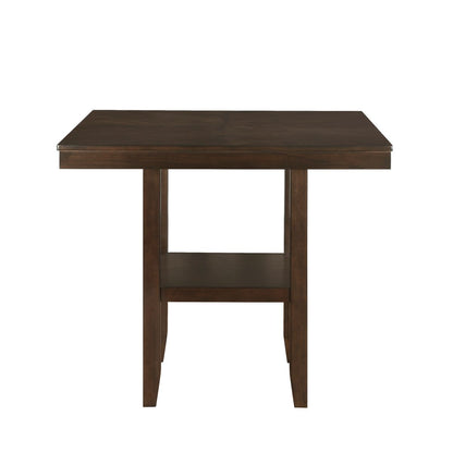 Hutchinson - 5 Piece Counter Height Set - Dark Brown / Beige