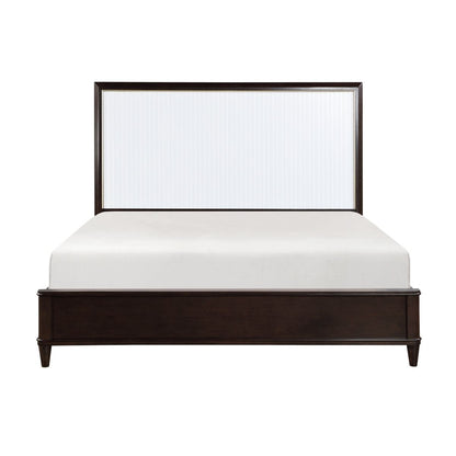 Niles - 4 Piece Set (Queen Bed, Nightstand, Dresser, Mirror) - White / Cherry