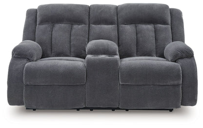 Greely Bend - Double Relcining Power Loveseat With Console