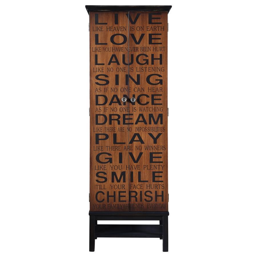 Lovegood - 2-Door Accent Cabinet - Rich Brown And Black