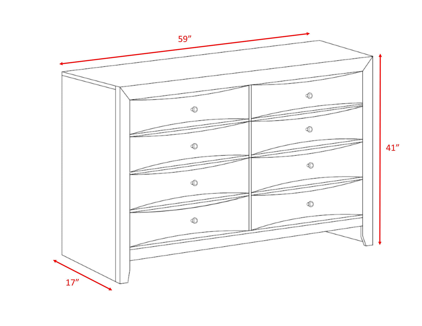 Emily - 8-Drawer Dresser