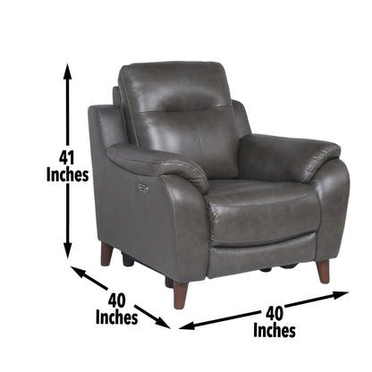 Trento - Dual Power Recliner - Charcoal