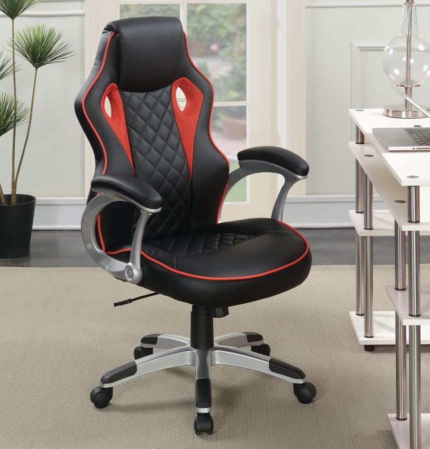 Lucas - Upholstered Office Chair - Black And Red